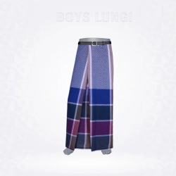 Boys Lungi-Royal Blue  Plum Purple Dark Green